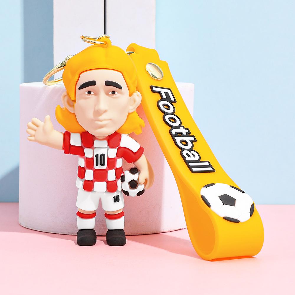 Portachiavi Immagine Stella del Calcio Decorazione Borsa Stella del Calcio Portachiavi Bambola Accessori Chiavi Auto Popolare per Uomini Regalo per Fan Prezzo all'Ingrosso