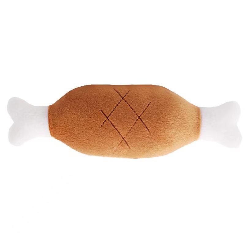 Sounding Chicken Leg Plush Toy for Dog Training - Bite-Resistant Puzzle for Retrievers