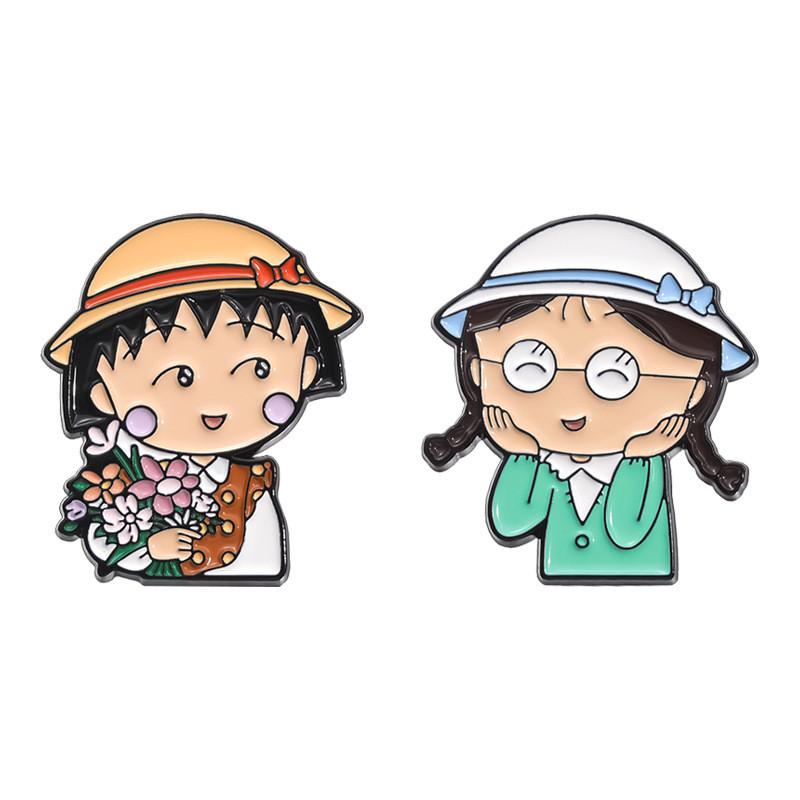 Animation Cartoon Delightful Badge Brooch With Lovely Girl Shape For Memorable Fashion Statement