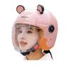 Certified Women's Electric Vehicle Half Helmet, Winter All-Season, Anti-Fog, Warm, Safety.