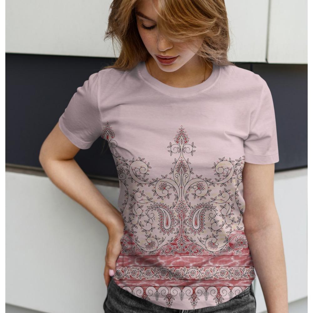 Women Boho Tribal Print Pattern Bohemian Style Vintage Full Sublimation Shirt