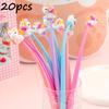 20Pcs Cute Colorful Pony Rocker 0.5mm Neutral Pen Cartoon Shape Writing Tools Prize Rocker Student Gift Pen Black Back To School