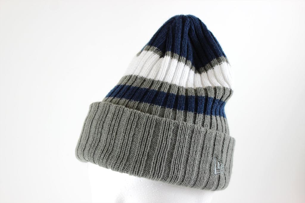 New Era Ribbed Border Knit Cap In Navy/Graphite