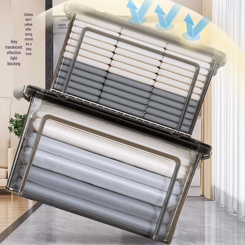 Transparent Large-Capacity Storage Box for Clothes, Toys, Snacks, and More