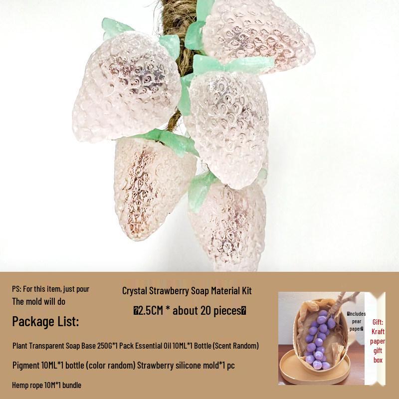 Crystal Grape Essential Oil Cold Process Soap Pendant – Long-Lasting Fragrance, Handmade Birthday Gift