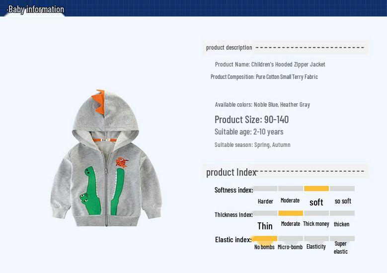 2024 Boys' Spring & Autumn Jackets: Kids' Hoodies & Cardigans