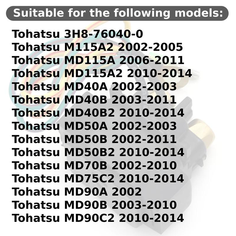

Реле соленоида стартера Замок зажигания Для Tohatsu M115A2 MD115A MD115A2 MD90C2 MD90B MD90A MD75C2 MD70B 3H8-76040-0