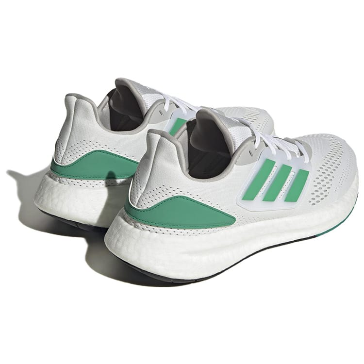 Adidas Pureboost 22 Comfortable Mesh Breathable Lightweight Low top Running Shoes Unisex White Green HQ8588