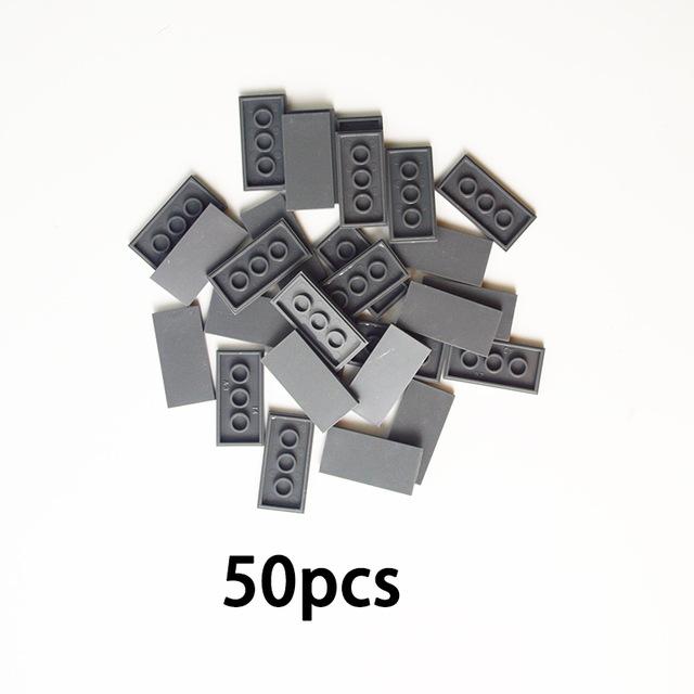 50-100Pcs Flat Tile 2x2 2x4 DIY Enlighten Plastic Smooth Building Block BricksCompatible All Brands Assembles Particles