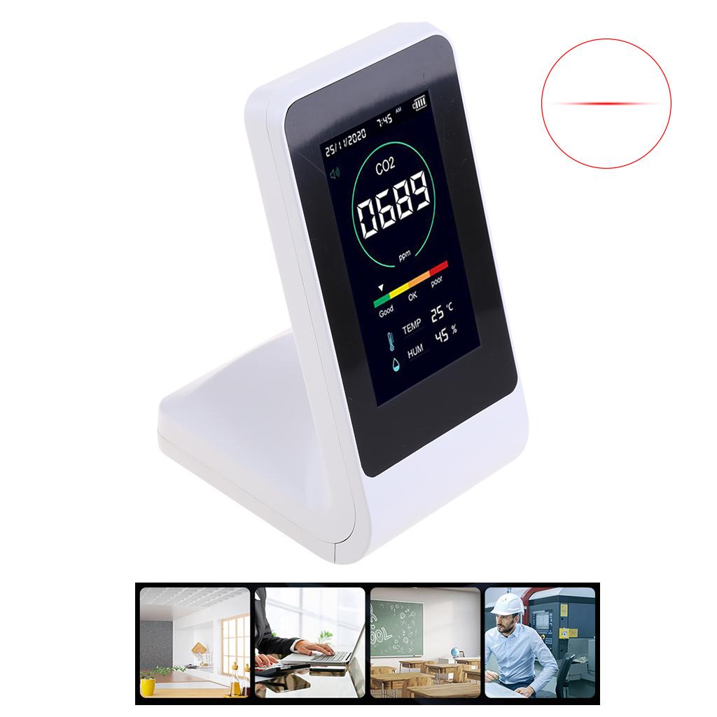 Carbon Dioxide CO2 Detector Monitor Meter Tester Sensor Temperature Humidity Semiconductor/infrared Air Quality Detector