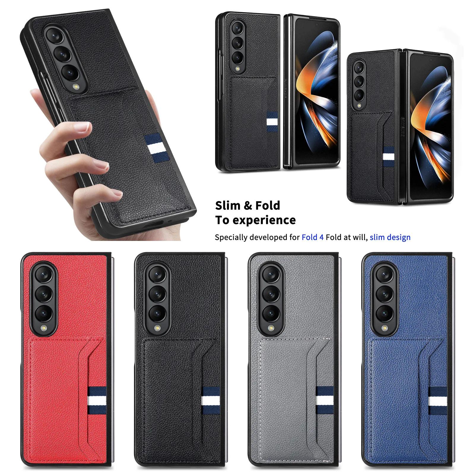 

Slim Comfortable Leather Case for Samsung Galaxy Z Fold6 5G Fold5 Fold 6 5 Fold4 Fold3 Fold2 Fold 4 3 2 Drop Protective Covers for Samsung Z Fold 6 чёрный