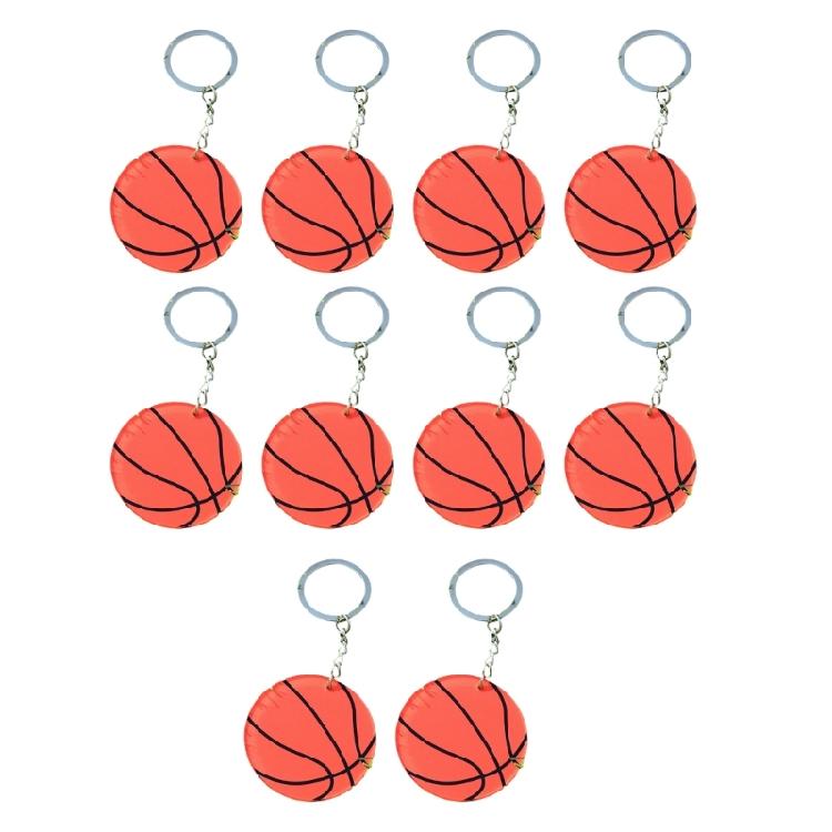 Sturdy Acrylic Athletic Keychain Set Football Baseball Basketball Rugby Fans Ergonomic Compact Shape