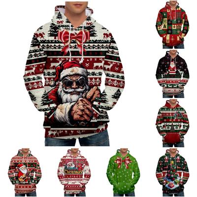 Men's Loose Printed Hooded Sweatshirt Men's Casual Fashion Sports Sweatshirt