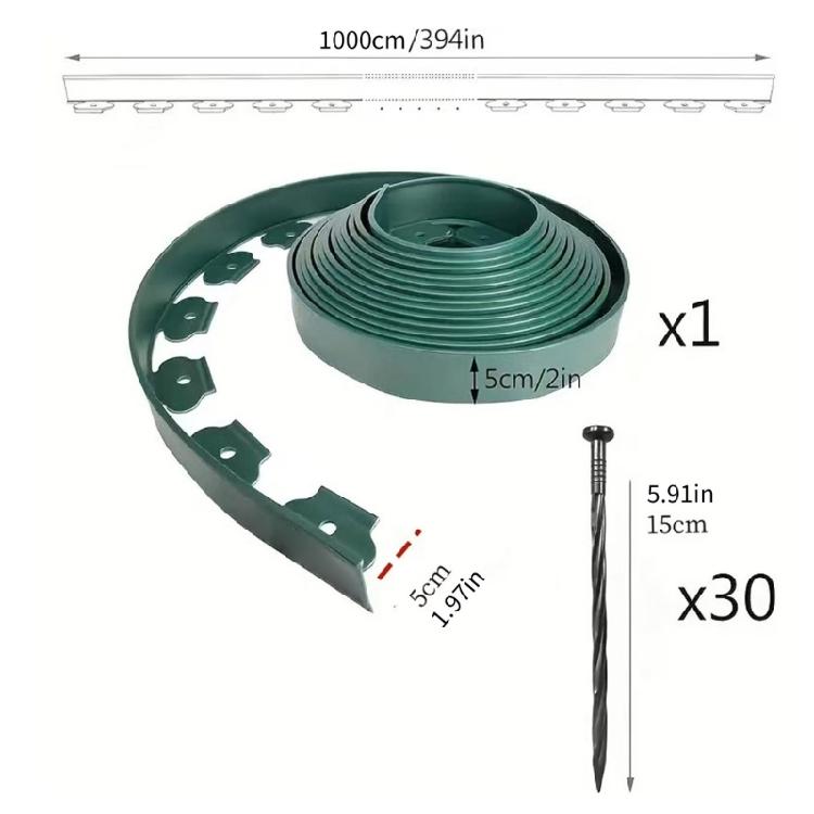 Durability Plastic Landscape Barriers Easy Installation Sun Resistant Landscape Divider for Gardens and Patios