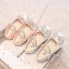 Girls' Shiny Bow Leather Princess Shoes - Spring/Autumn 2025 Collection