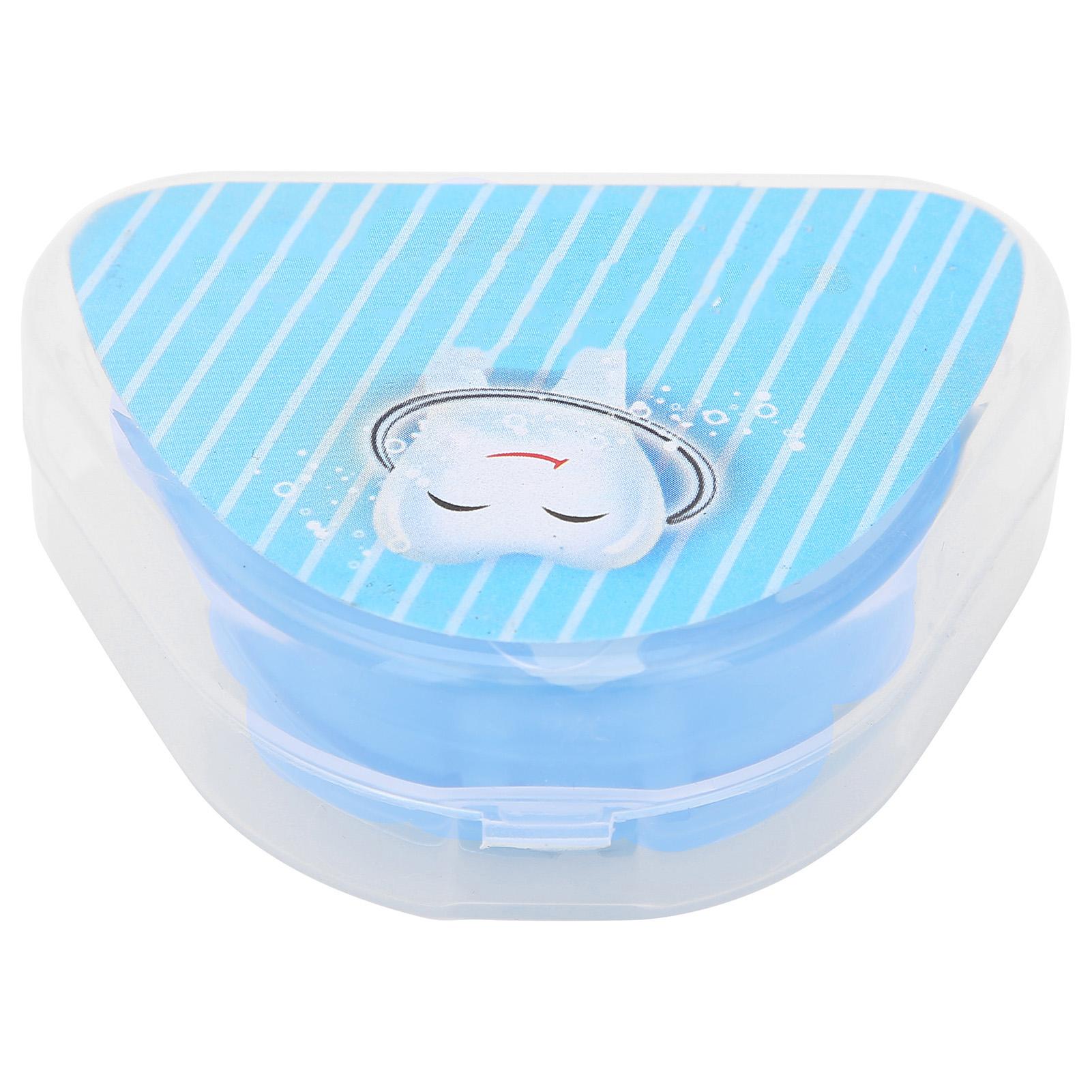 Силиконовый dental brace Ортодонтический ретейнер Портативная капа для скрежета зубами Синий