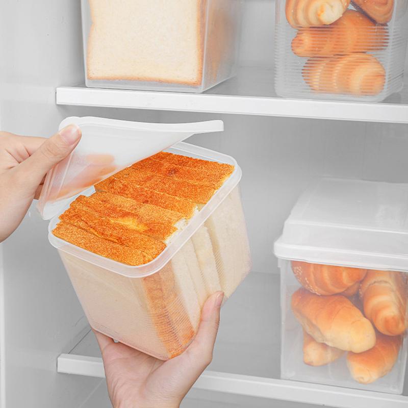 Bread Container Storage Box Dispenser With Cover Case Toast Cake Sandwich Container Airtight Box Bread Crisper Box Home Tool