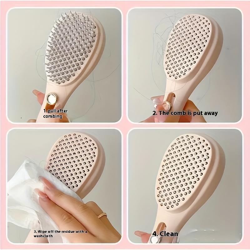Anti-Static 360° Surround Detachable Portable Telescopic Comb Scalp Massage Self-Cleaning Salon Styling Tool Compact Magic Comb