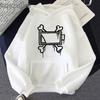 Unisex Hooded Sweatshirt With Animal Bone Print Loose Fit Long Sleeve Fall Winter Casual Top