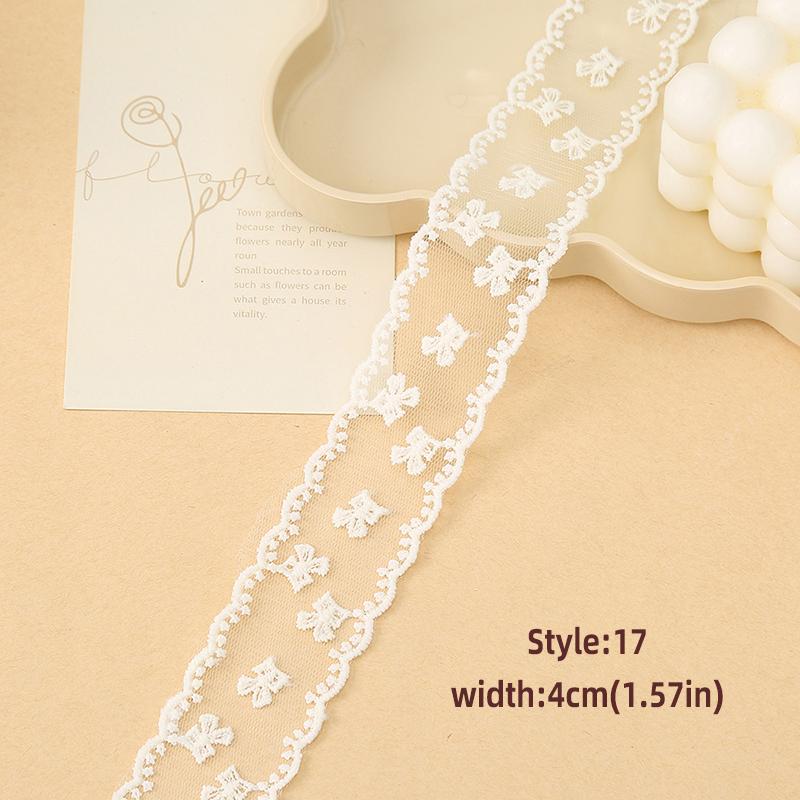 1Yards 4cm-8.5cm Wide Lace Fabric Ribbon Trim DIY Craft Clothing Sewing Supplies Curtains Tablecloths Decor Hair Bow Accessory