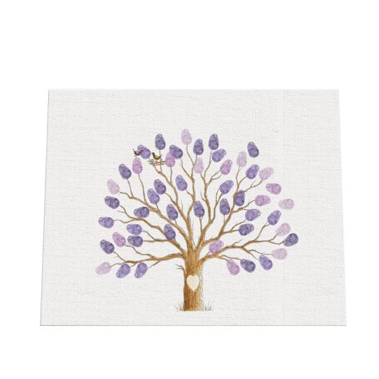 

Свадебная картина на дереве с отпечатками пальцев Гостевая книга Альтернатива DIY Подпись на холсте