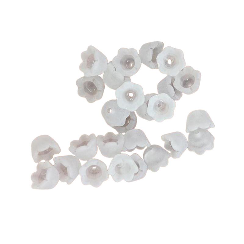 

100 шт. Прозрачные акриловые бусины Тюльпан Цветок Ландыш для изготовления ювелирных изделий DIY браслет ожерелье прозрачный