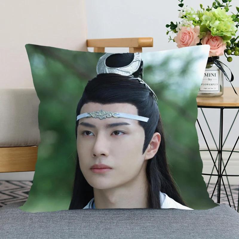 Wang Yibo Pillow Case Chen Qingling For Home Decorative Pillows Cover Square Zippered Satin Fabric Pillowcases 45X45Cm