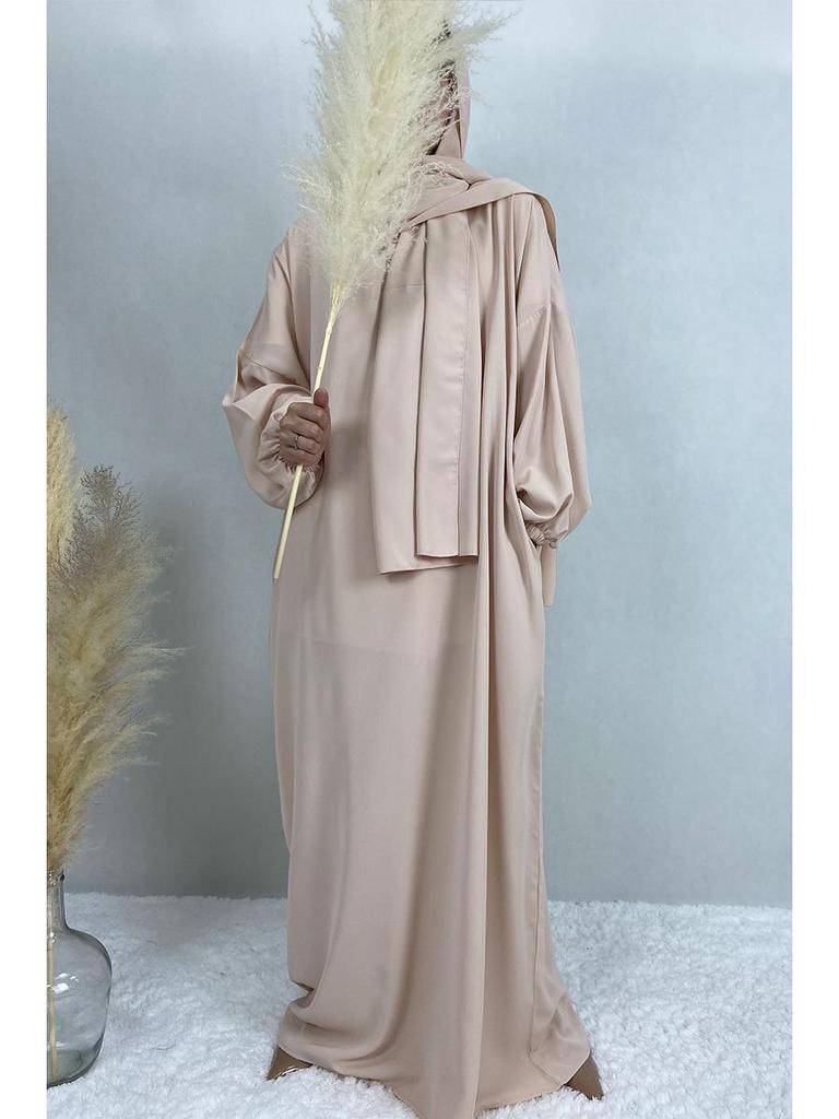 XG2057 Women's Hooded Hijab Long Kaftan Dress - Malaysia, Middle East, Dubai, Turkey