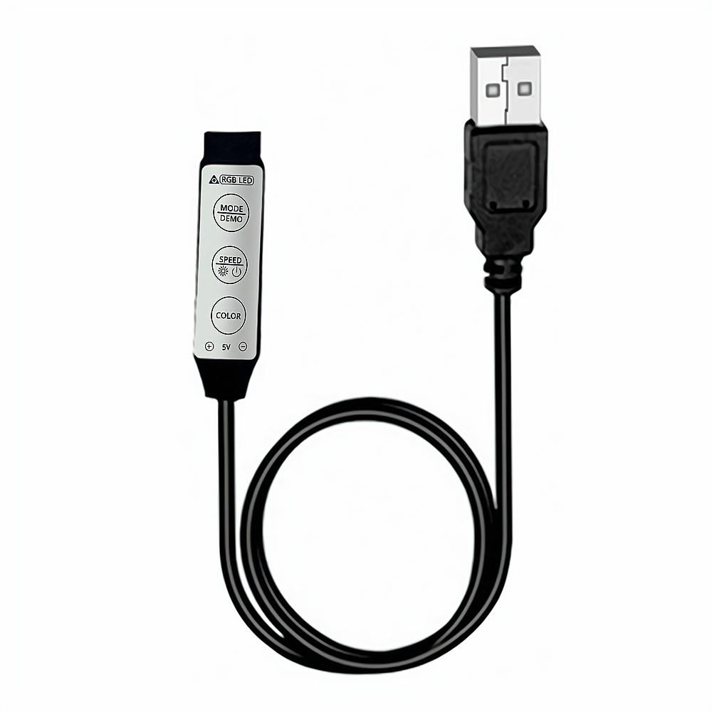 DC 5V USB RGB Control LED Light Strip 3K 17K 24K Wireless Remote Key Led Controller 144w High-power Dimmers Switch Discoloration