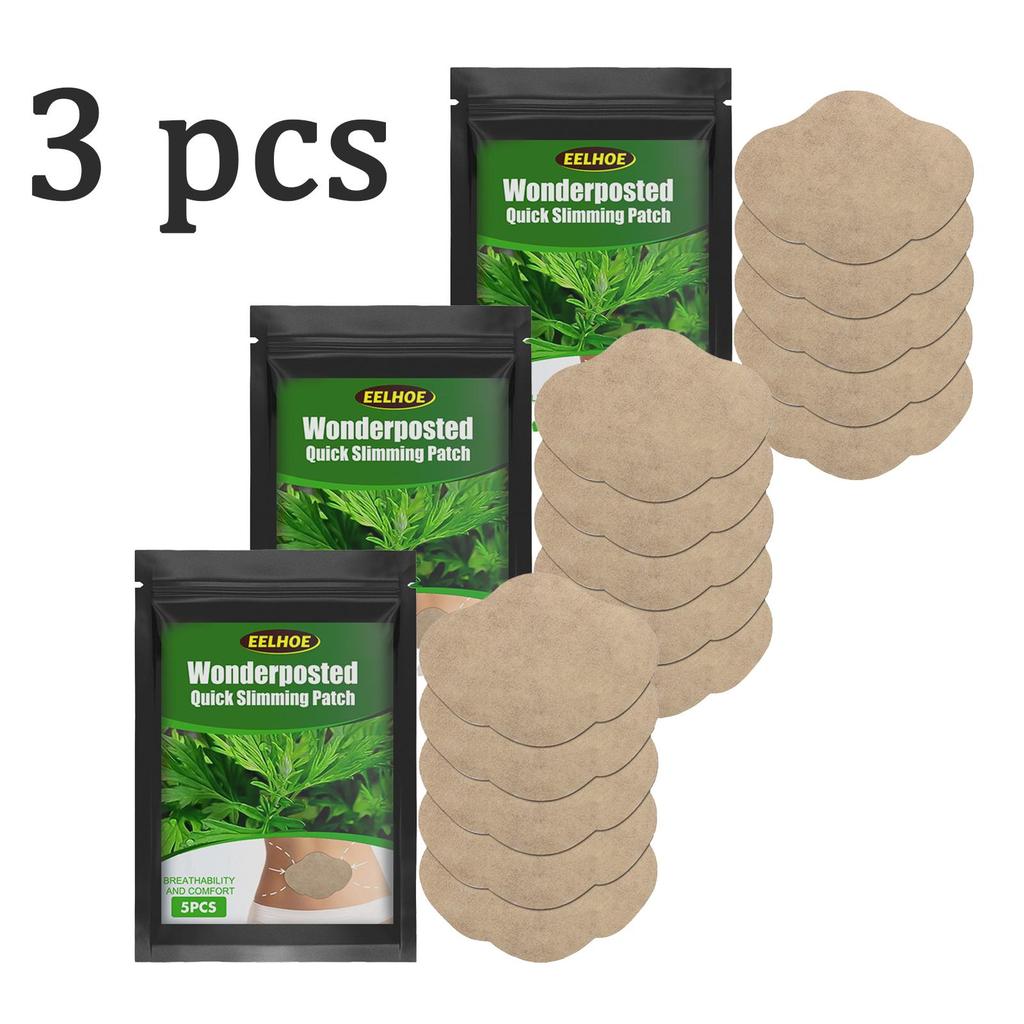 EELHOE Mugwort Slimming and Weight Loss Patches (5pcs) - Herbal Slimming, Firming, and Shaping Abdominal/Navel Patches