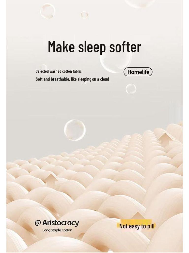 G5Z Cotton Bedding Set - Simple Solid Color, 3 or 4-Piece Options for Double or Single Bed