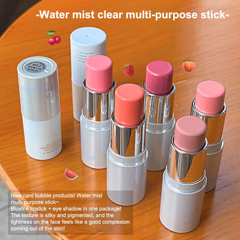Cappuvini Multi-Use Cream Blush Stick For Eyes Lips & Cheek Nourishes & Moisturizes Long-Wearing Blendable Waterproof Smooth