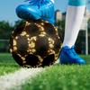 Pallone da Calcio Indoor Golden Flower Taglia 5 Colorato Per Tutte le Età Cucito a Macchina PVC Pronto per la Competizione Resistente Ad Alto Rimbalzo