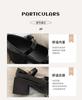 Black thick heel Mary Jane high heels women's 2025 new summer height increase versatile retro small leather shoes retro style