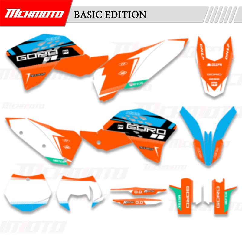 MCHMFG Motorcycle Graphics Decals Stickers Kits For KTM EXC EXCF 125-450cc 2008 2009 2010 2011 SX SXF 2007 2008 2009 2010