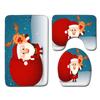Christmas Bathroom Floor Mat Toilet Three-Piece Set