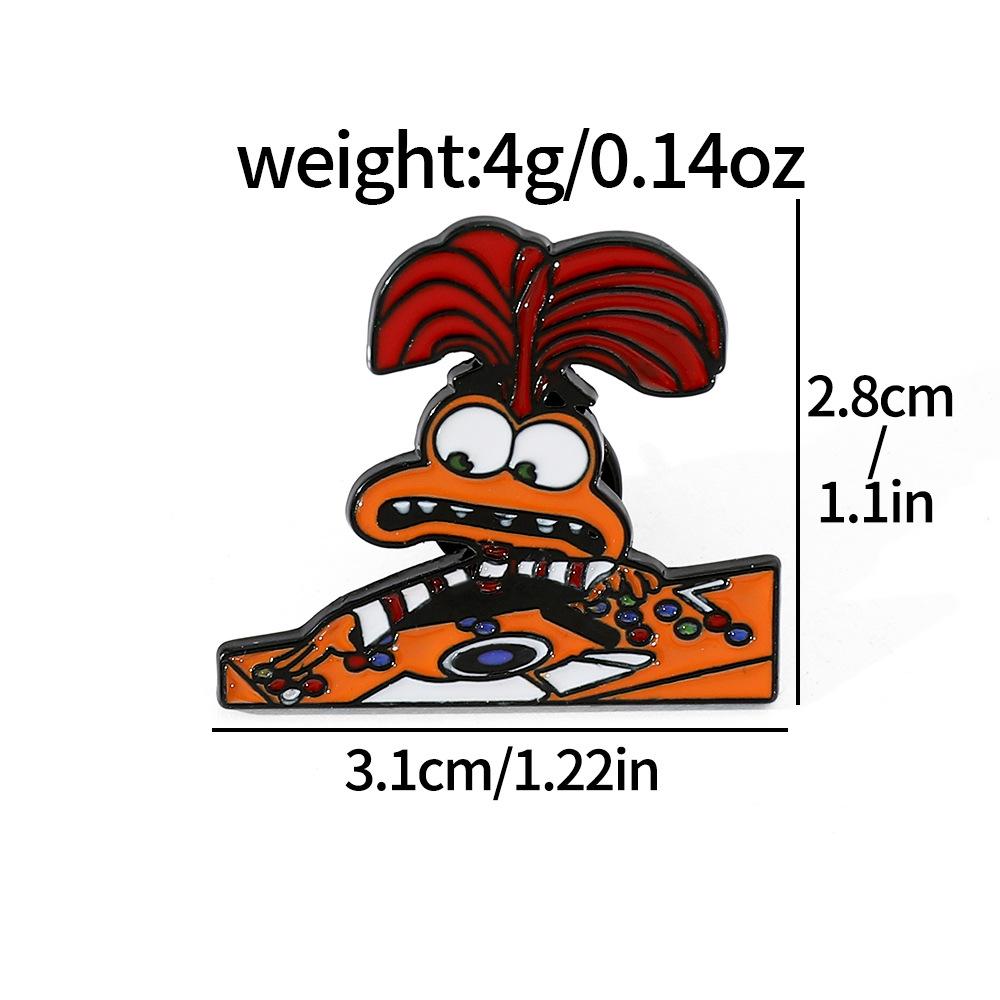 European and American cartoons creative personality film and television characters metal badges brain secret service alloy oil drop brooch