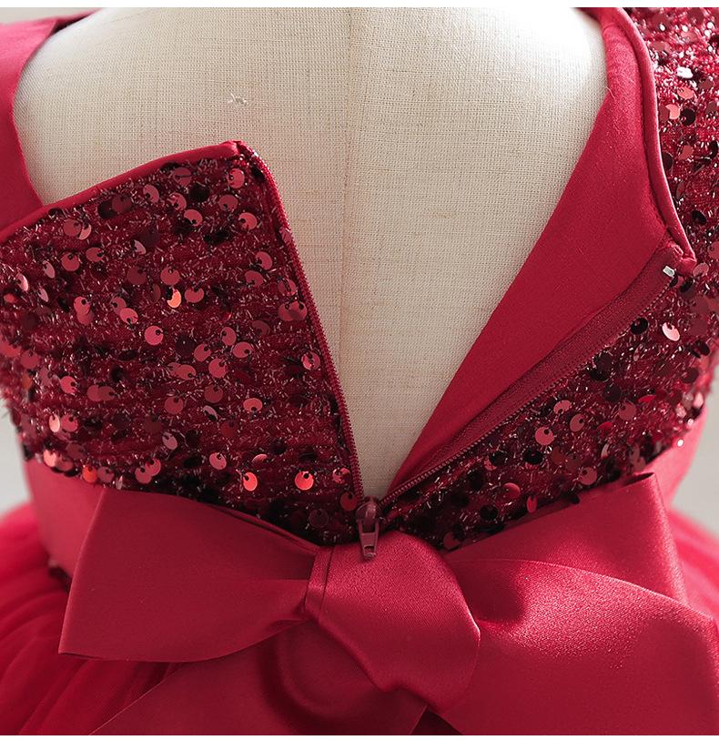 Luxuriöses flauschiges Netz-Prinzessinnenkleid für Mädchen für Abendauftritte und Geburtstage