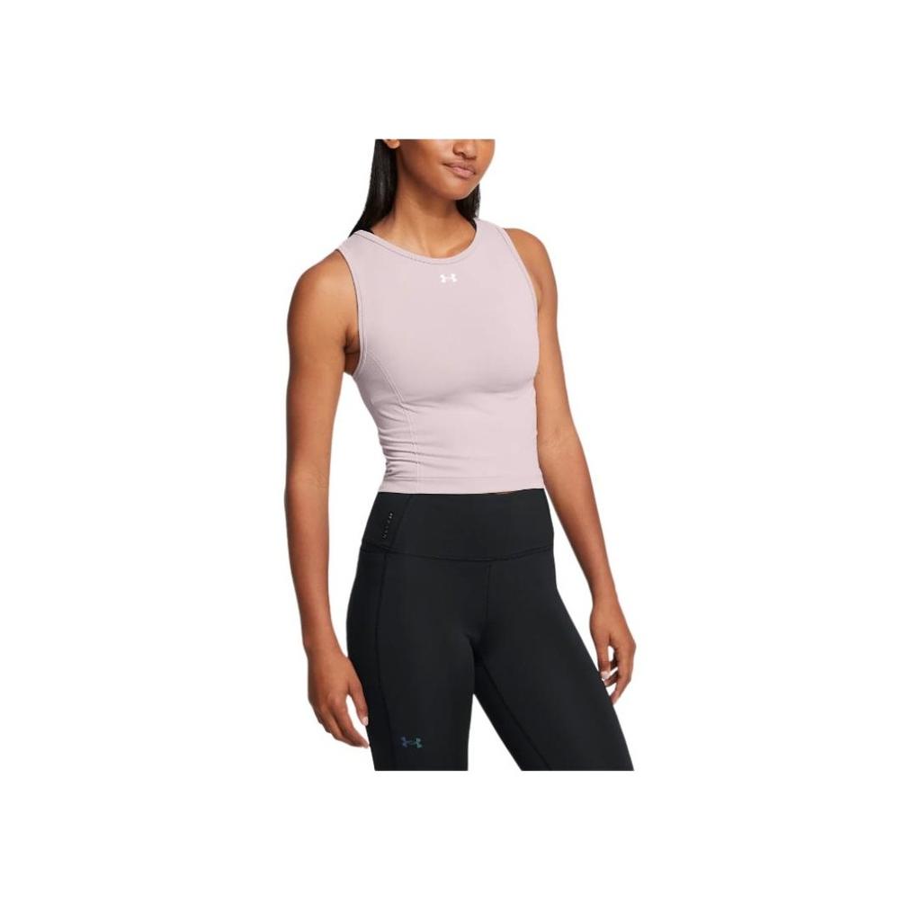 Under Armour Seamless Soft Comfortable Stylish Solid Color Fitted Sports Tank Top Women Tops Fatigue-Gray 1379148-015