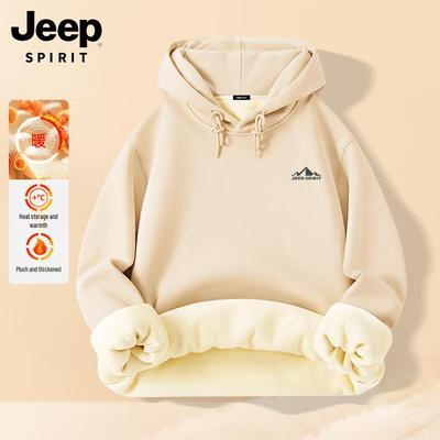 JEEP SPIRIT Ανδρικό Φούτερ με Κουκούλα και Φλις Επένδυση