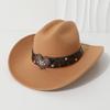 Ethnic-style fedora, heart-shaped cowboy hat, women's knight hat, popular Tibetan hat for men