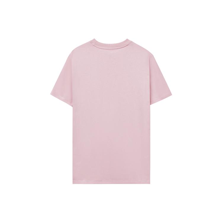 Skechers Sport Alliance Series Printed Versatile Casual Comfortable Short Sleeve T-Shirt Unisex Tops Gray Pink L224U182-01NX