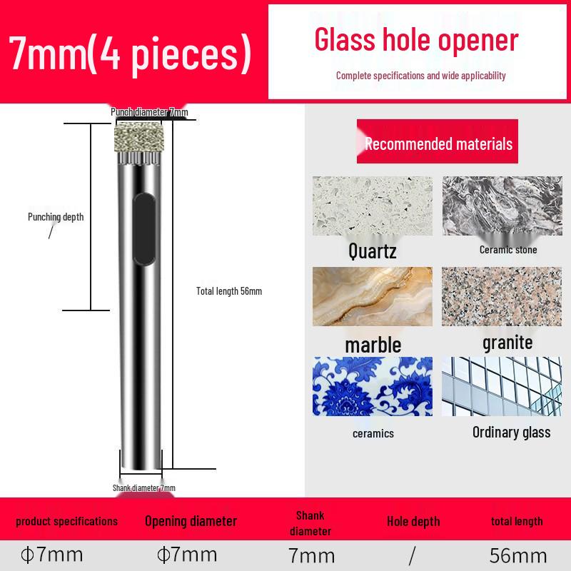 Schmirgelglas-Bohrer für Fliesen und Marmor, 3-200 mm