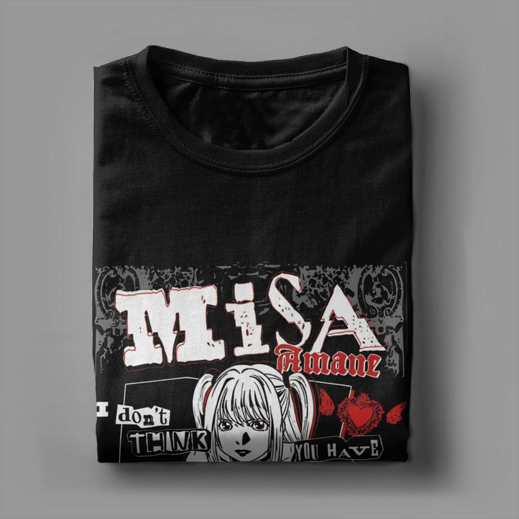 Death Misa Amane Note Punk Zine Collage Anime Apparel Unisex T Shirts Pure Cotton Tee New Arrival  T-shirt Clothing