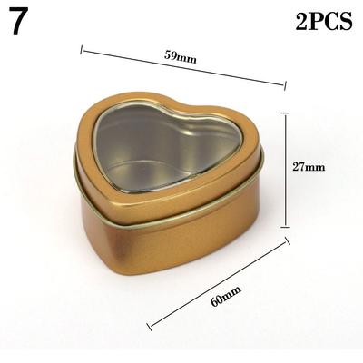 2pcs Multistyles for Cream Balm Metal Box Tea Cans Cosmetic Container Refillable Bottles Aluminum Tin Jar