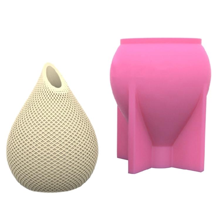 Moule Bougie Aromathérapie Moule Artisanat DIY Moule Pot de Fleur Silicone Goutte d'Eau