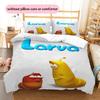 Larva Art Pattern Bedding Home Decoration Birthday Gift ( 1 Duvet Cover + 2 Pillowcase, Without Core),fan Merchandise.