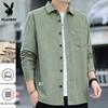 PLAYBOY Men's Corduroy Long-Sleeve Casual Shirt
