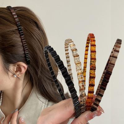 2 pezzi Moda Onda Nero Unisex Lunetta Fasce per Capelli Fasce per Capelli per Donne Uomini Ragazze Vintage per Sport Antiscivolo Accessori per Capelli