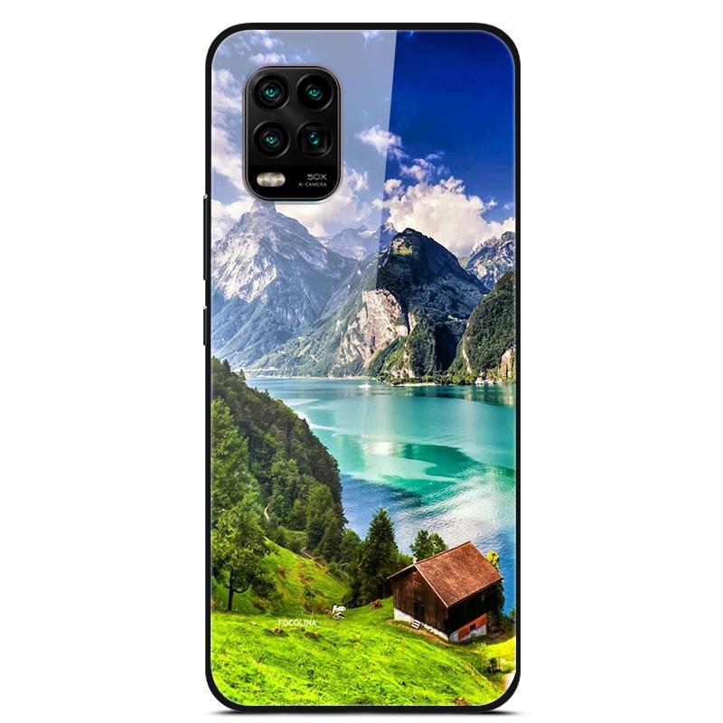 For Xiaomi Mi 10 Lite 5G Case Tempered Glass Hard Back Cover For Xiaomi Mi 10 10T Lite Pro Case Fundas For Xiaomi Mi10 Lite Capa